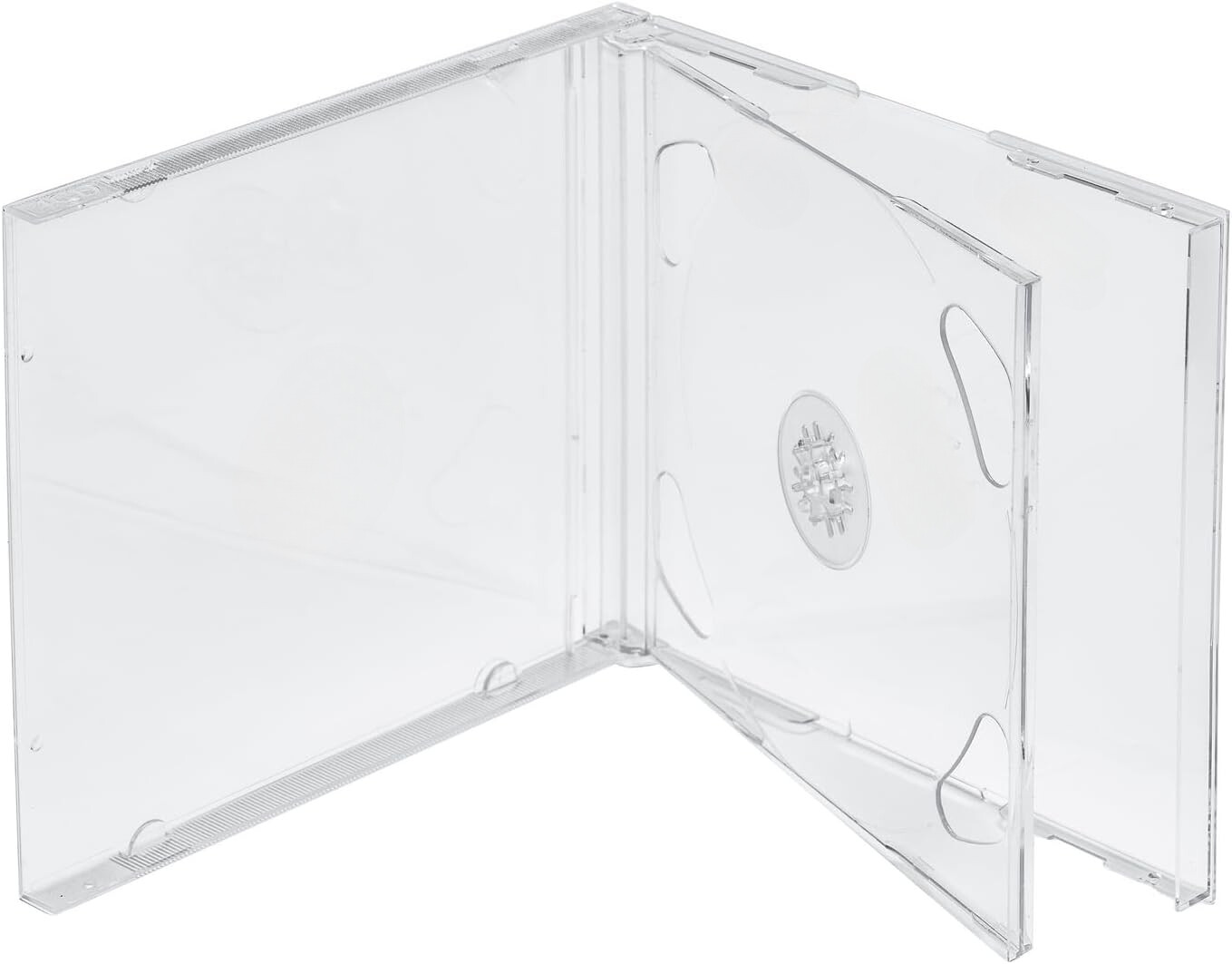 1x STANDARD Double CD Jewel Case 2-Disc with Tray 10.4mm (2 CD) Lots Clear Cover