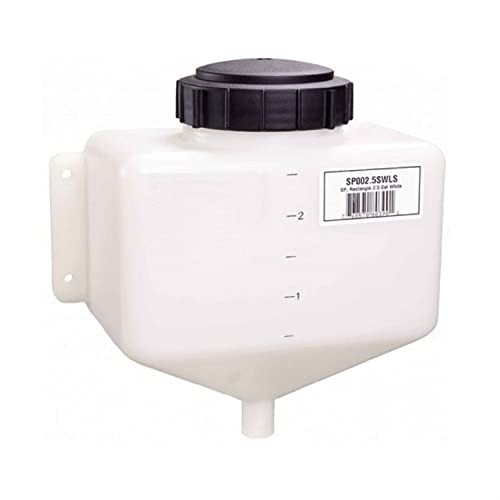 Ace Roto-Mold Rectangle Blow Molded Cone Bottom White Tank 2.5 Gal - SPBM2.5-RT