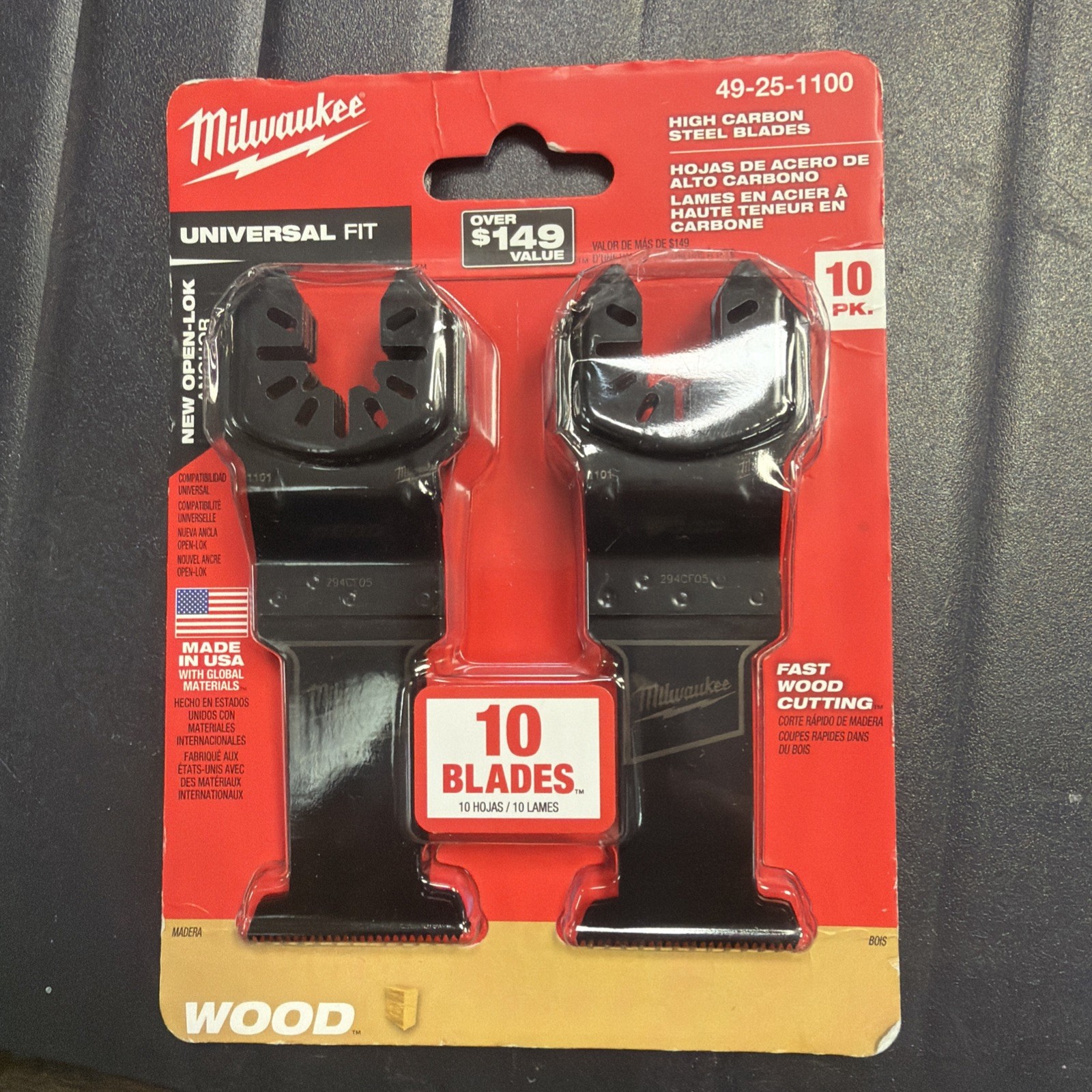 Milwaukee 49-25-1100 Universal Fit 10-Pack Fast Cutting WOOD BLADES