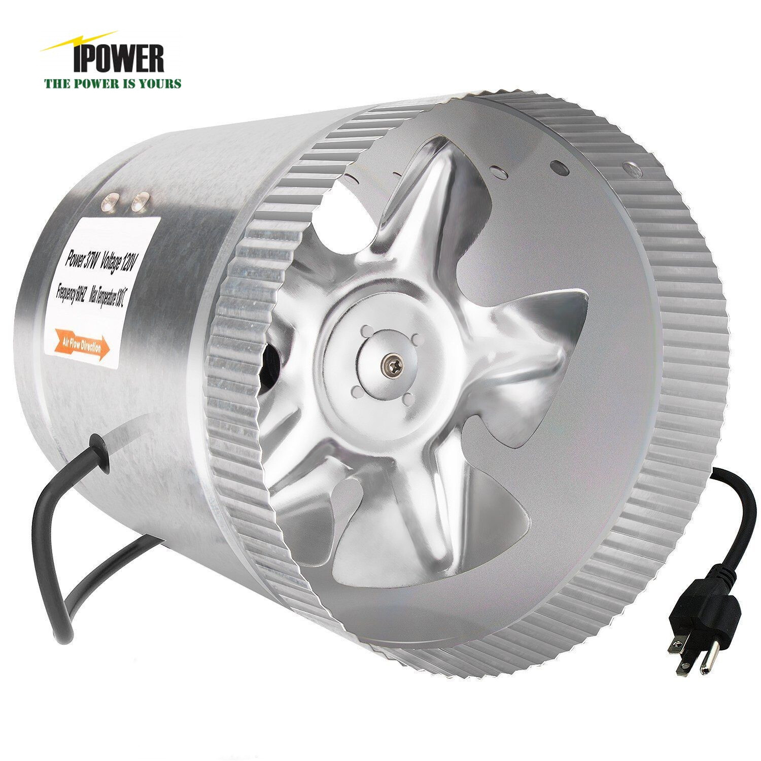 iPower Inline Duct Booster Fan Exhaust Blower with Speed Controller