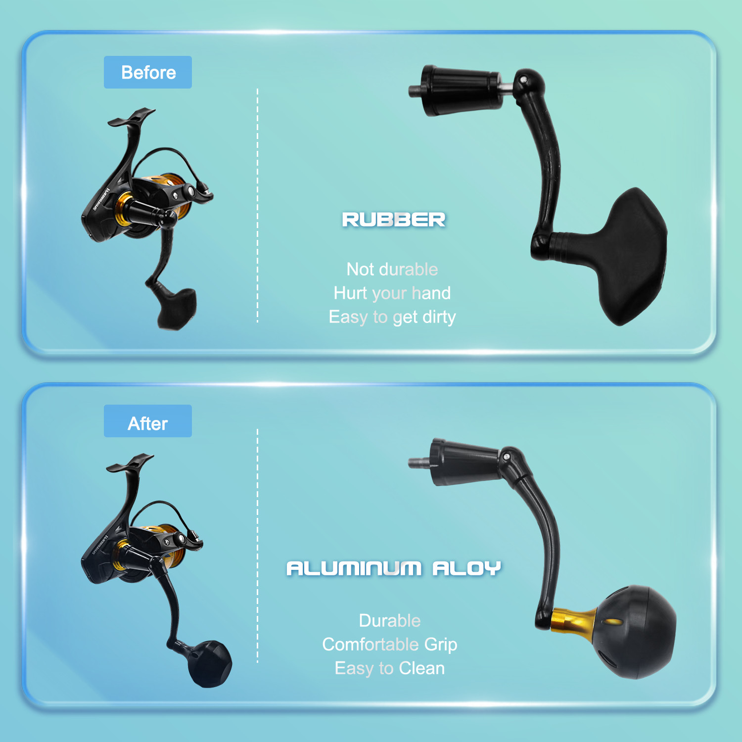 RYABT For Penn Spinfisher VI VII Slammer III IV Long Cast V 66mm Power Handle