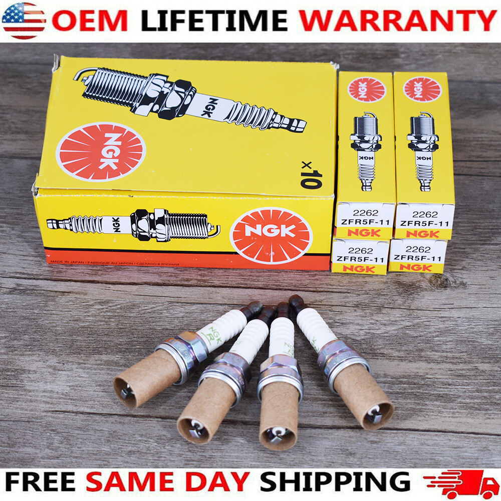 4Pcs NGK Spark Plugs V-power ZFR5F11 2262 For Acura Chrysler Dodge Honda Mazda