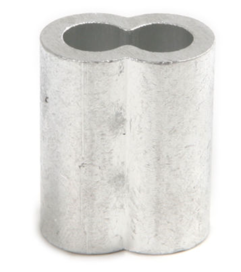 Aluminum Swage Sleeves for 3/16" Wire Rope Cable: 50, 100, 200, 500 and 1000 pcs