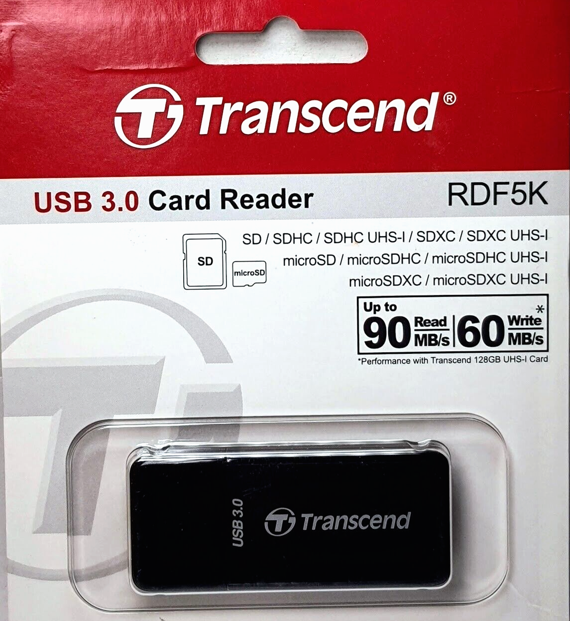 Transcend High-Speed RDF5K USB3.0 SDHC SDXC Micro SDHC Micro SDXC Card Reader SD