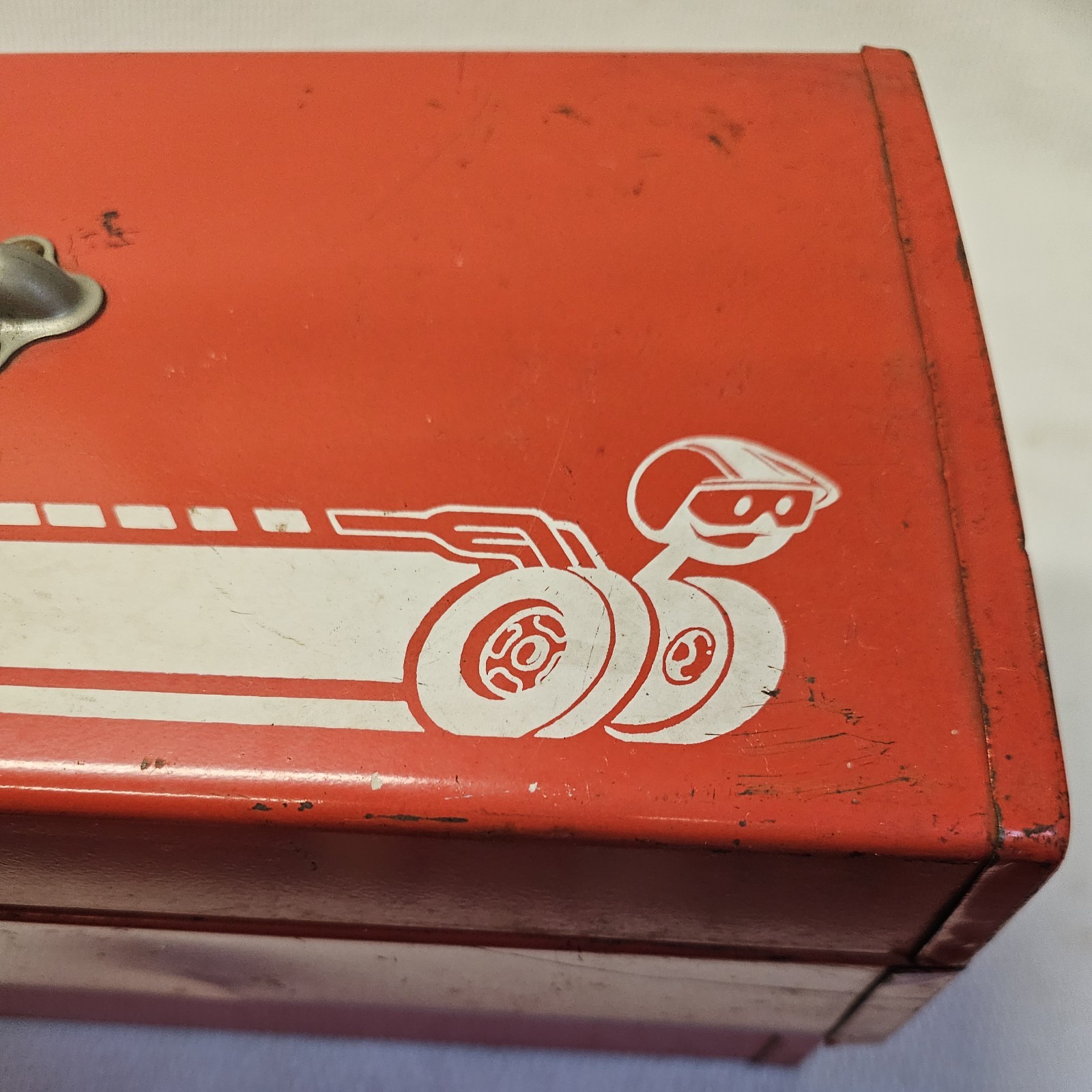 Vintage 1970's Mopar Dodge Scat Pack Bumblebee Red Toolbox NO Tray 7.5" × 20"