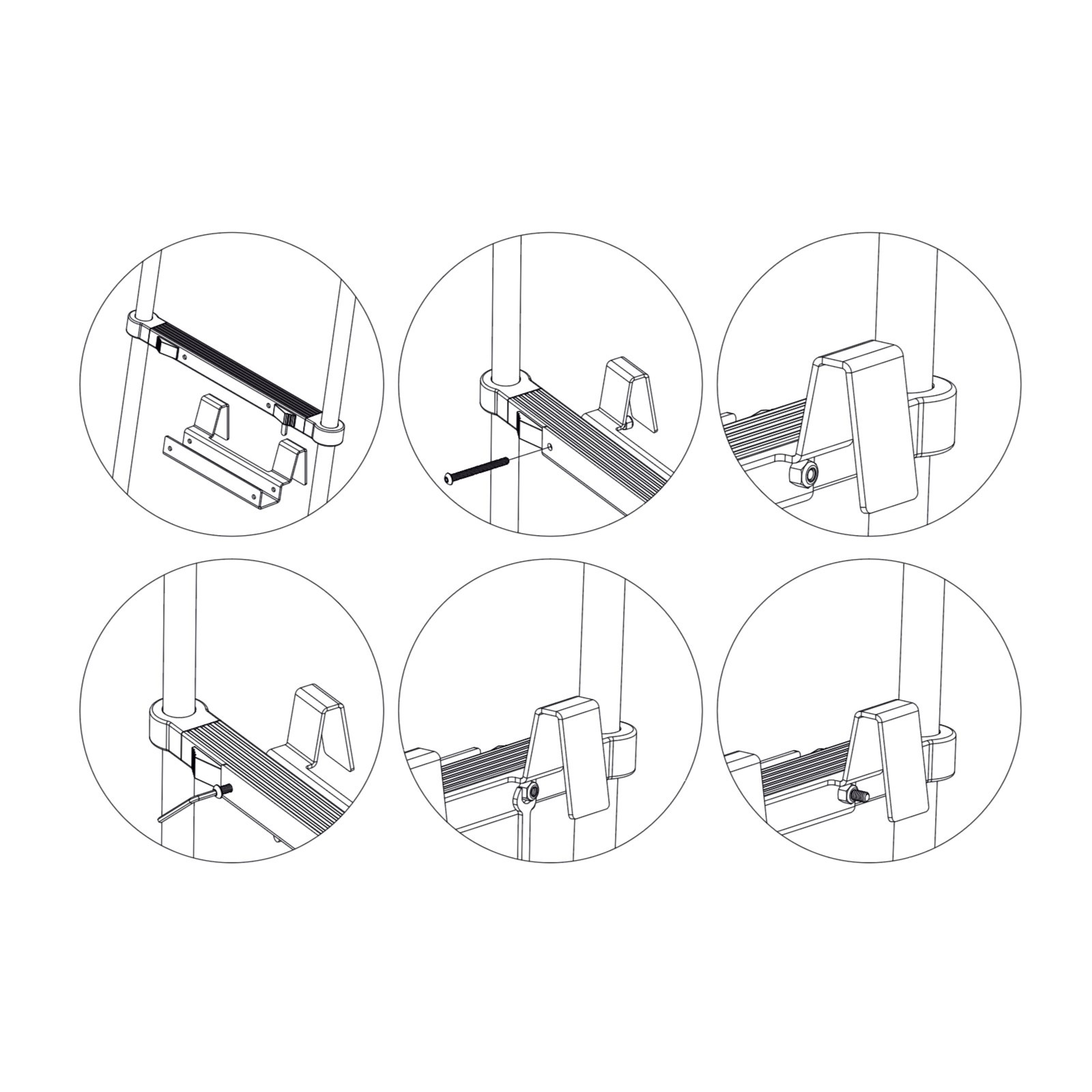 SROODTUO RV Telescoping Ladder 14.5ft Compatible with Lippert On-The-Go