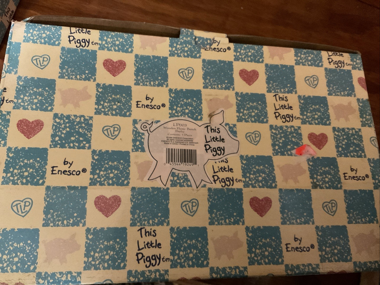 This Little Piggy Wooden Picnic Bench Display