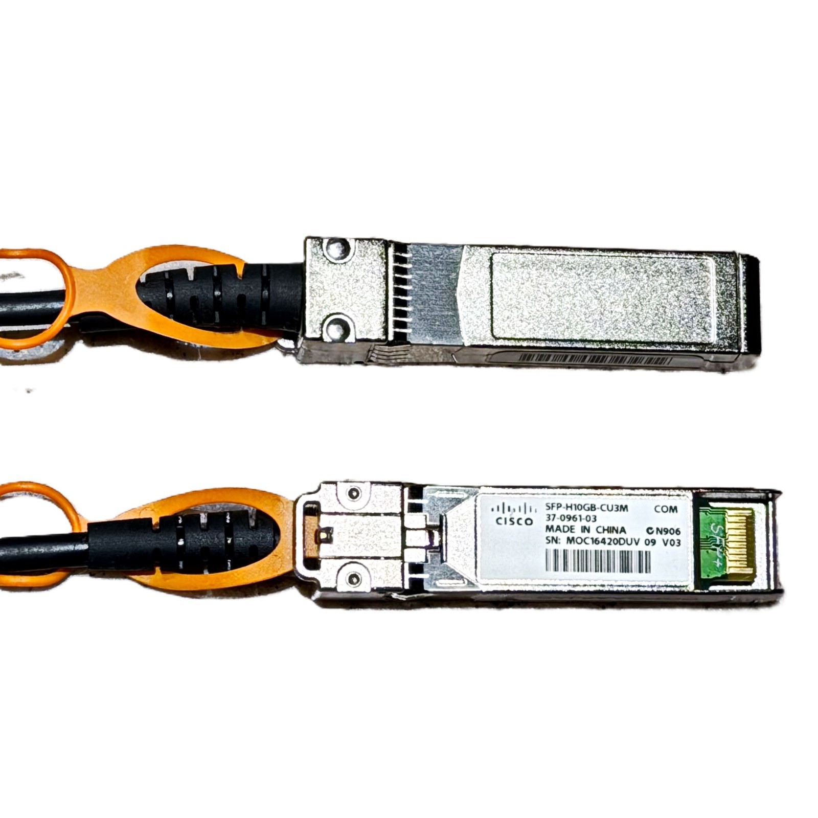 Lot of 10 Cisco SFP-H10GB-CU3M (COPQAA6JAB) Copper Twinax 3 Meters Cables