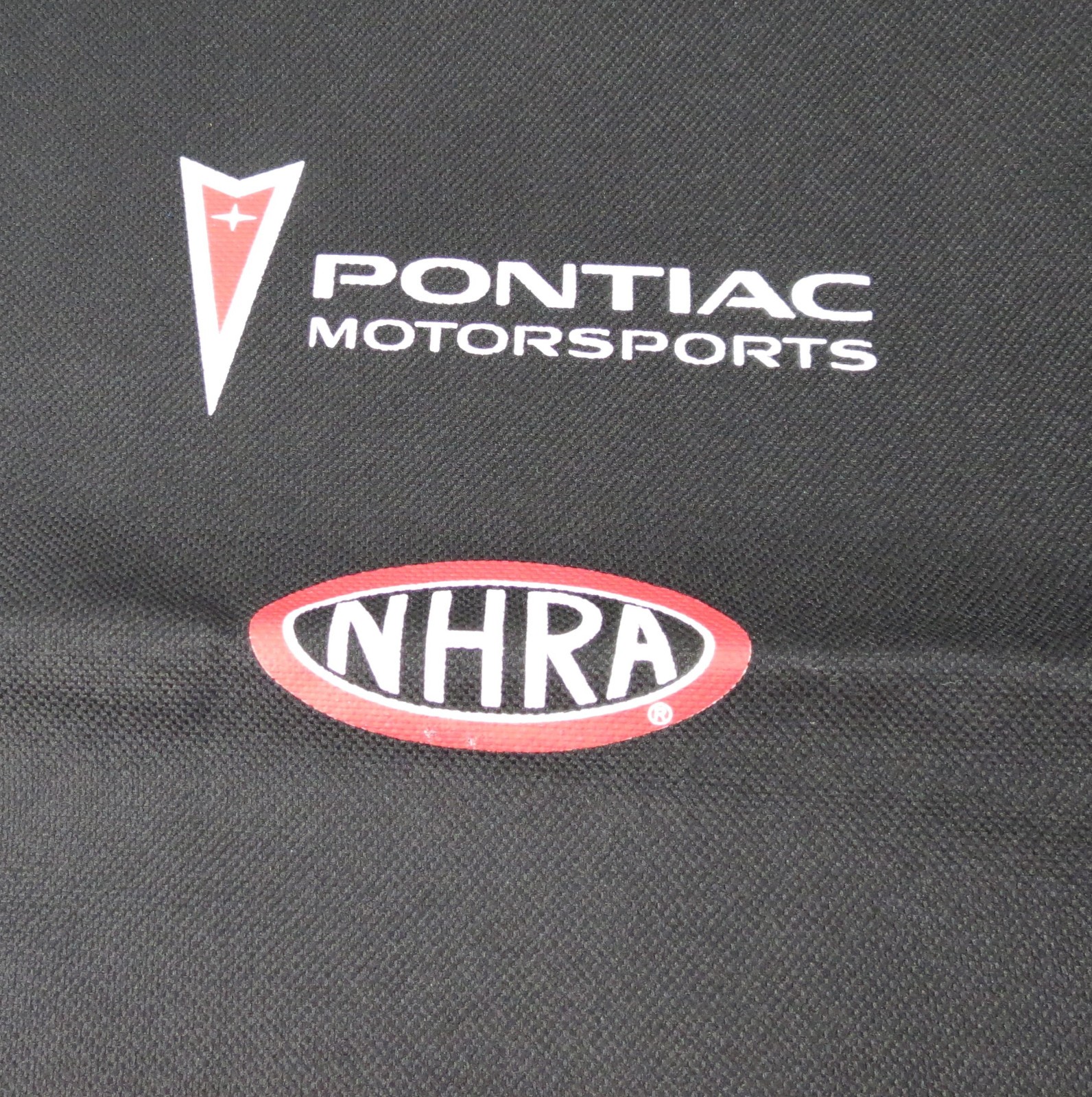 NHRA Pontiac Drawstring Backpack Red and Black NOS