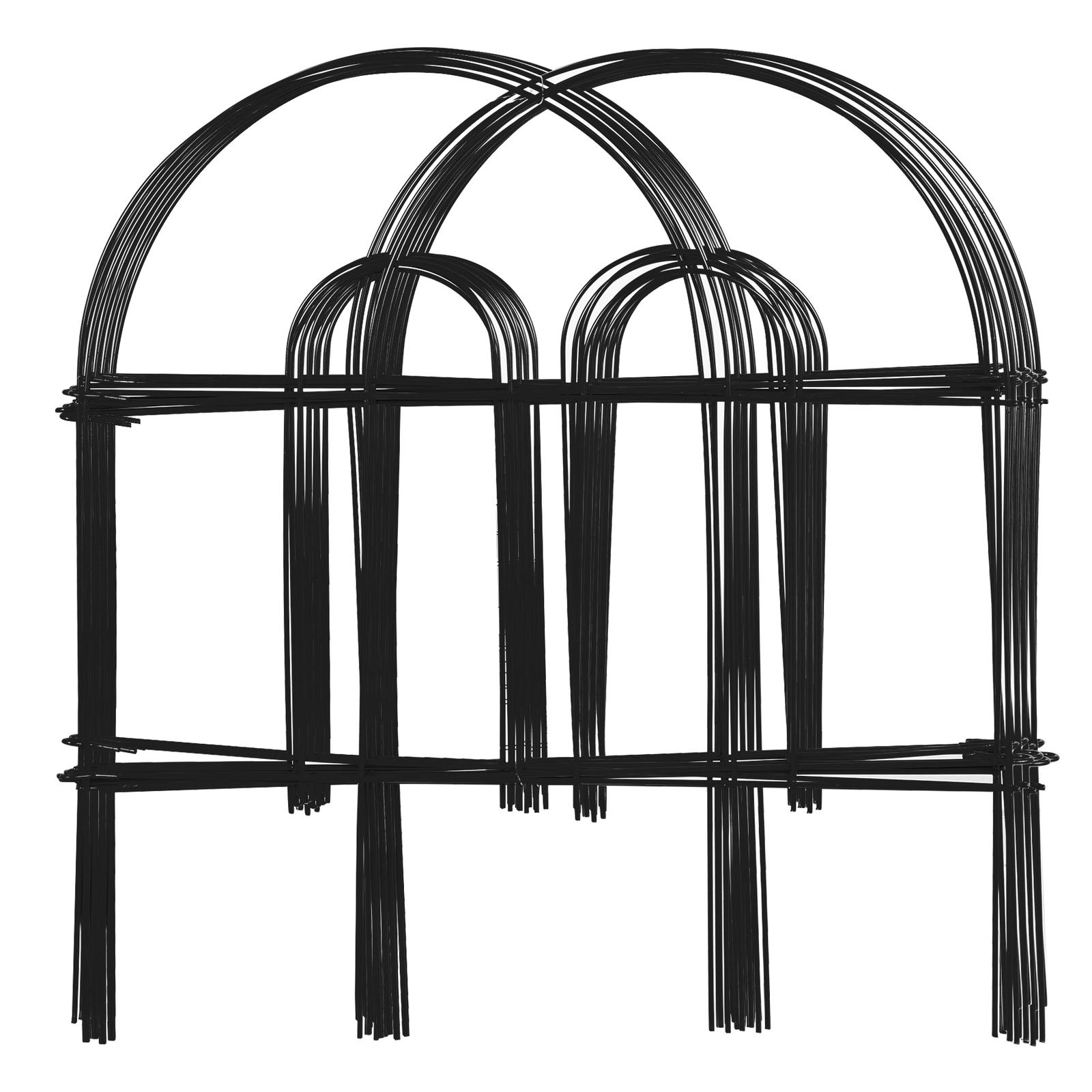 50' X 18" Garden Border Fence 35 PCS Folding Fence Pannel Animal Barrier Metal