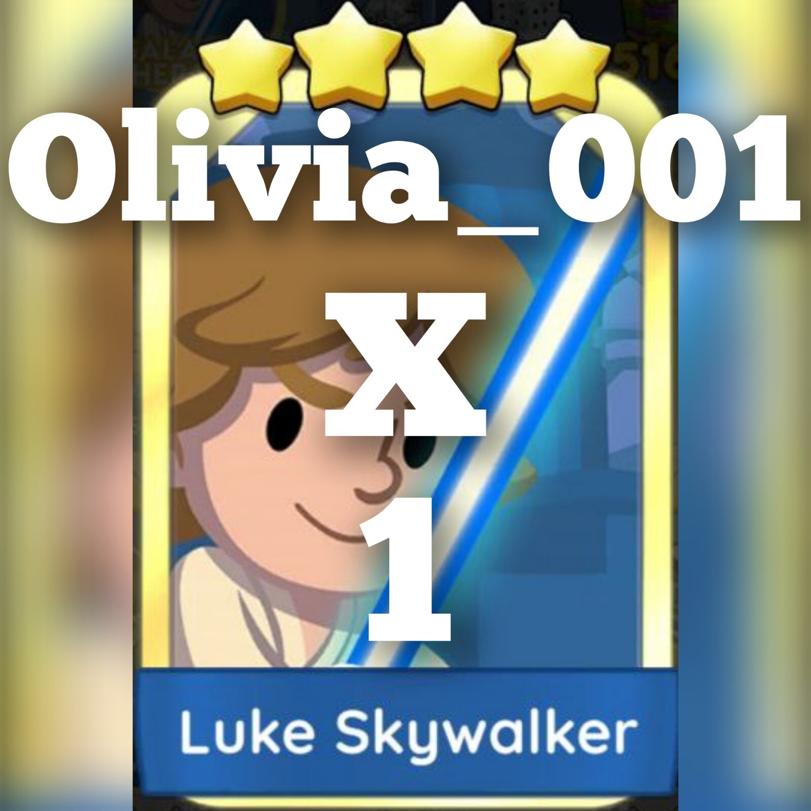 Luke Skywalker & Grogu Golden Blitz Stickers :- Mono_Poly_Go Stickers :- Fastest