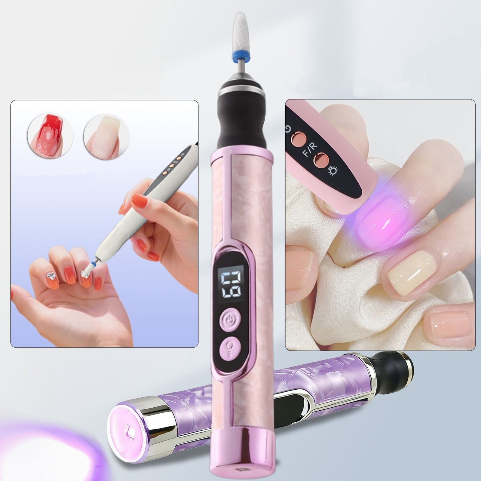 Electric Toe Nail Grinder Drill For Thick Toenails Set Manicure Pedicure Tools