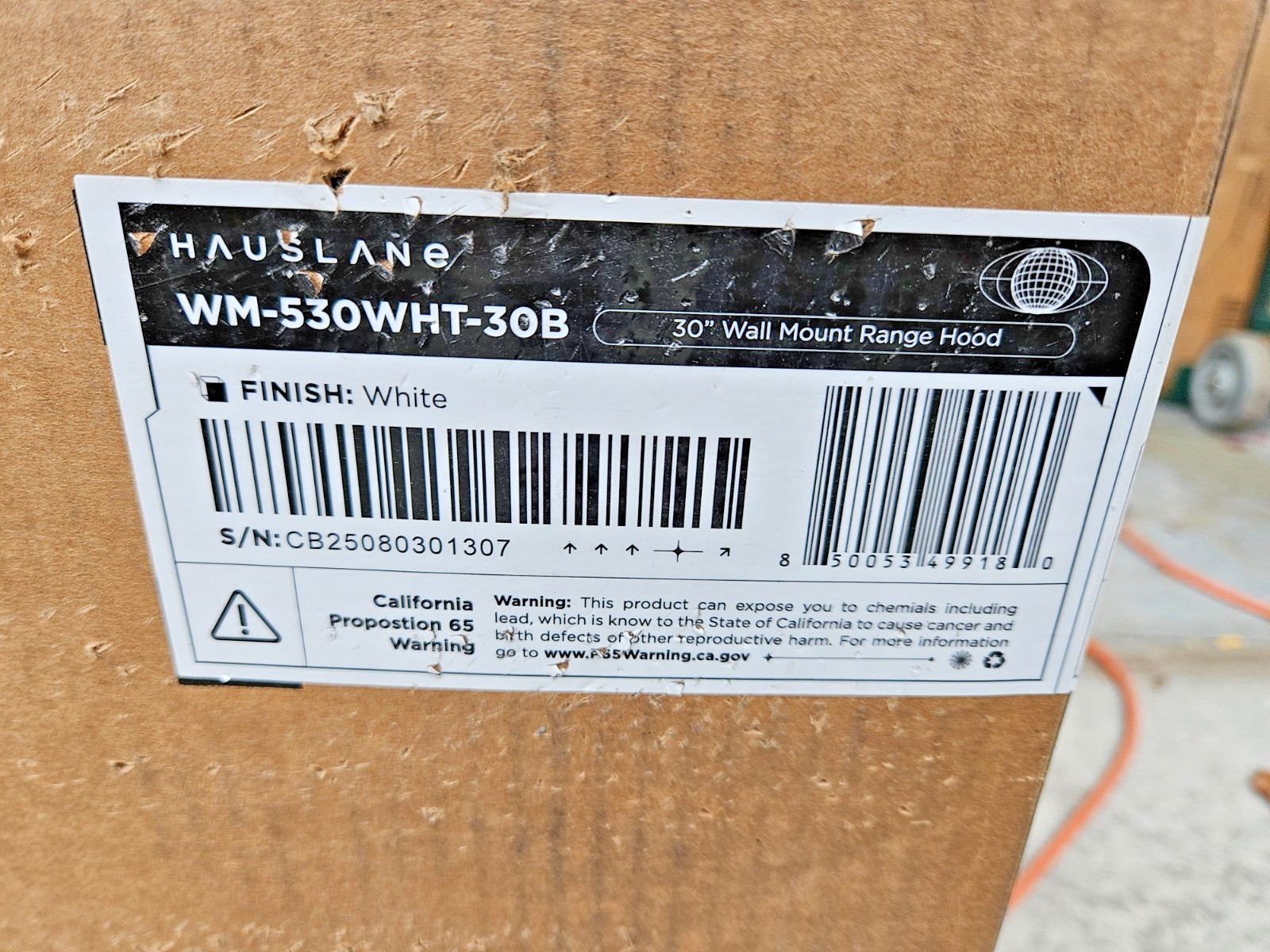 Hauslane 30 inch Convertible 450-CFM Matte White Wall-Mounted Range Hood