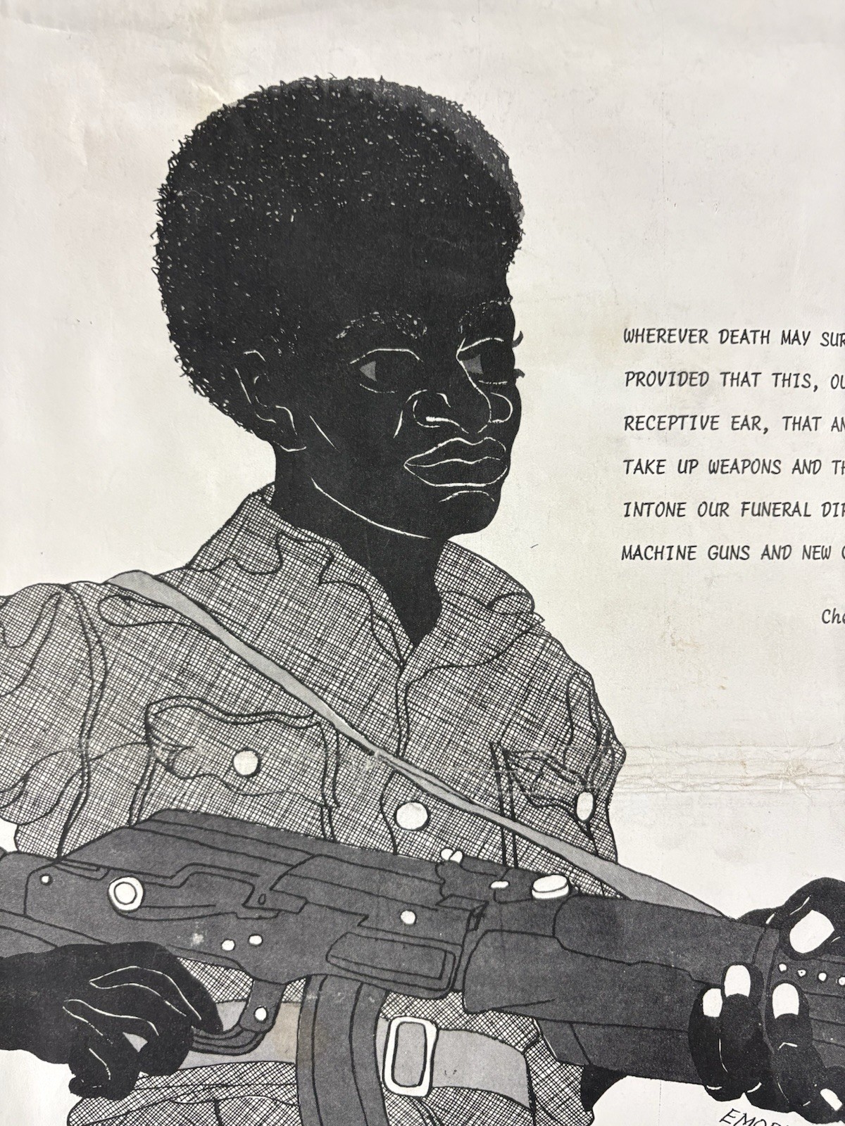 BLACK PANTHER PARTY Political Poster 1967 BPP Emory Douglas CHE GUEVARA