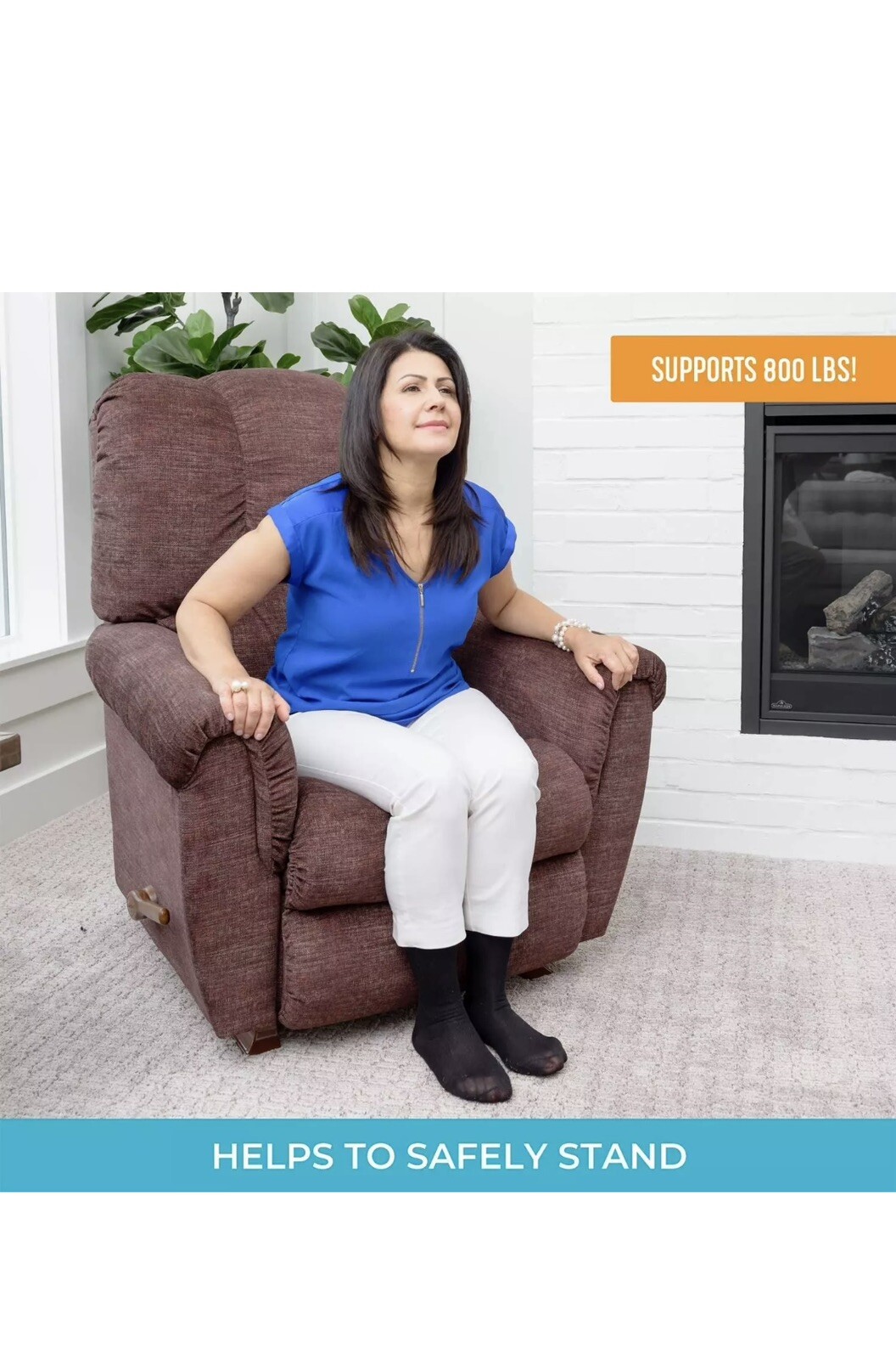 Stander Recliner Risers - Adapatable Slip Resistant Easy Chair Lift - Set of 4