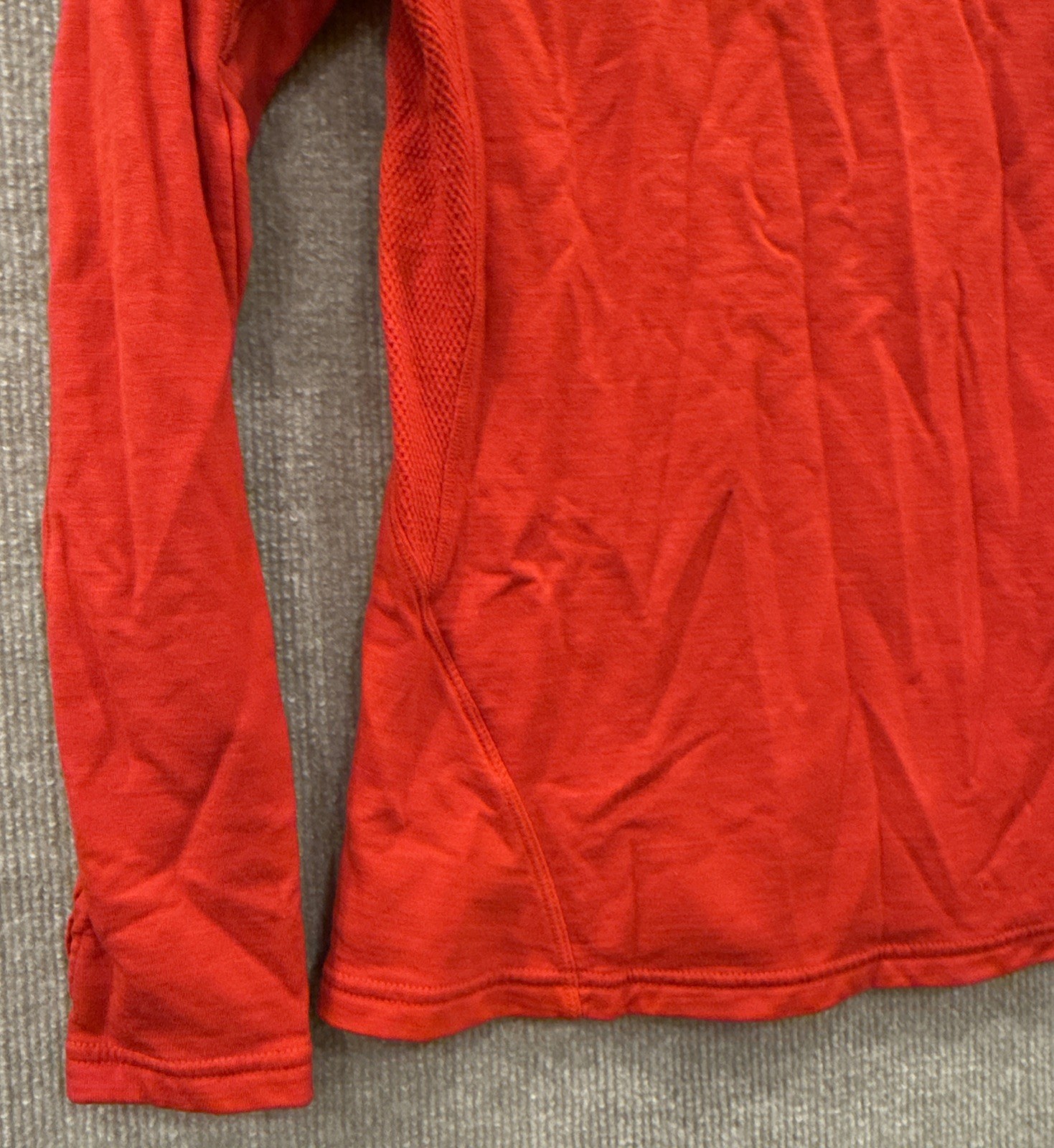 Icebreaker GT 220 Wool Blend, Red,1/4 Zip, Zip Pocket, Gorpcore, Outdoors, Sz Sm