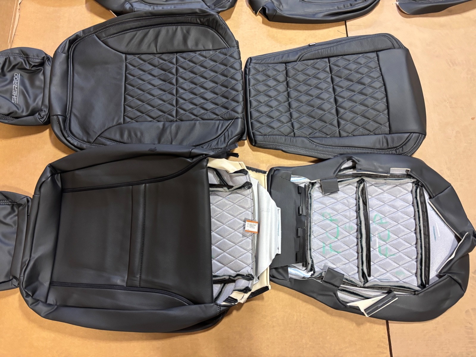 NEW KATZKIN SHERROD Leather Seat Skins FOR 22-25 CHEVY SILVERADO 1500 CREW