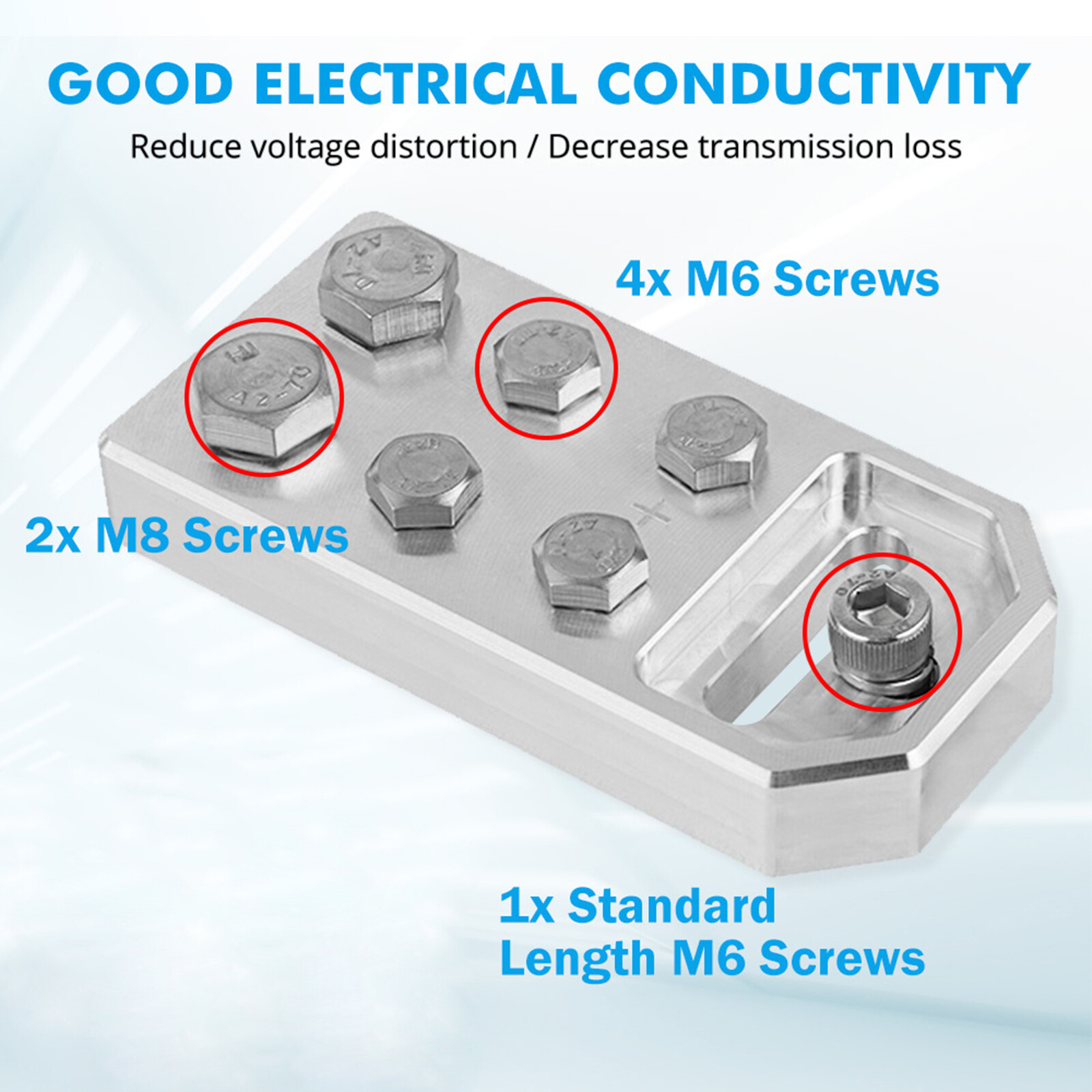 6 Spot Flat Battery Terminal BOLT USE ONLY +/- For XS Power M6 Standard Battery