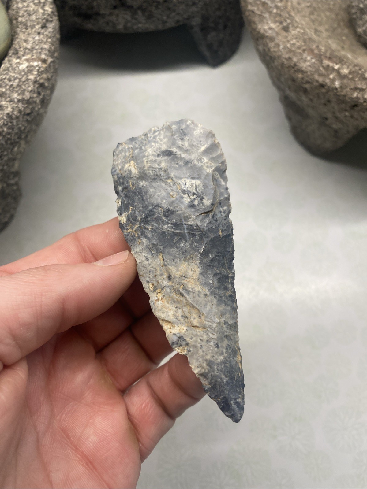 MLC s8257 3 7/8” Coshocton Archaic Cobbs Knife Arrowhead Ohio Stone Artifact