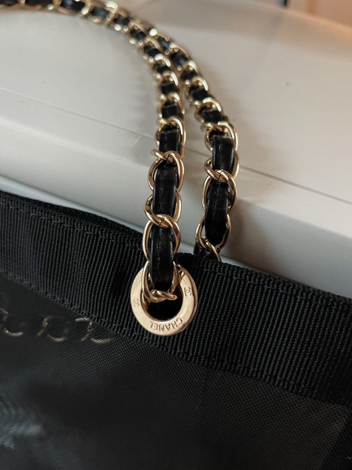 New Chanel Beauty Mesh VIP Tote And Matching Makeup Pouch - Gold Hardware