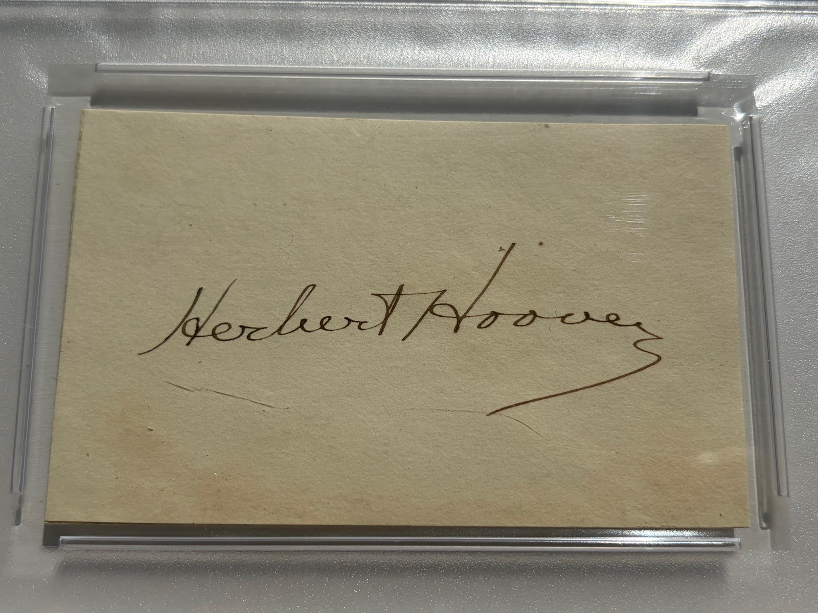 Herbert Hoover 31st US President Signed Autograph Cut PSA DNA