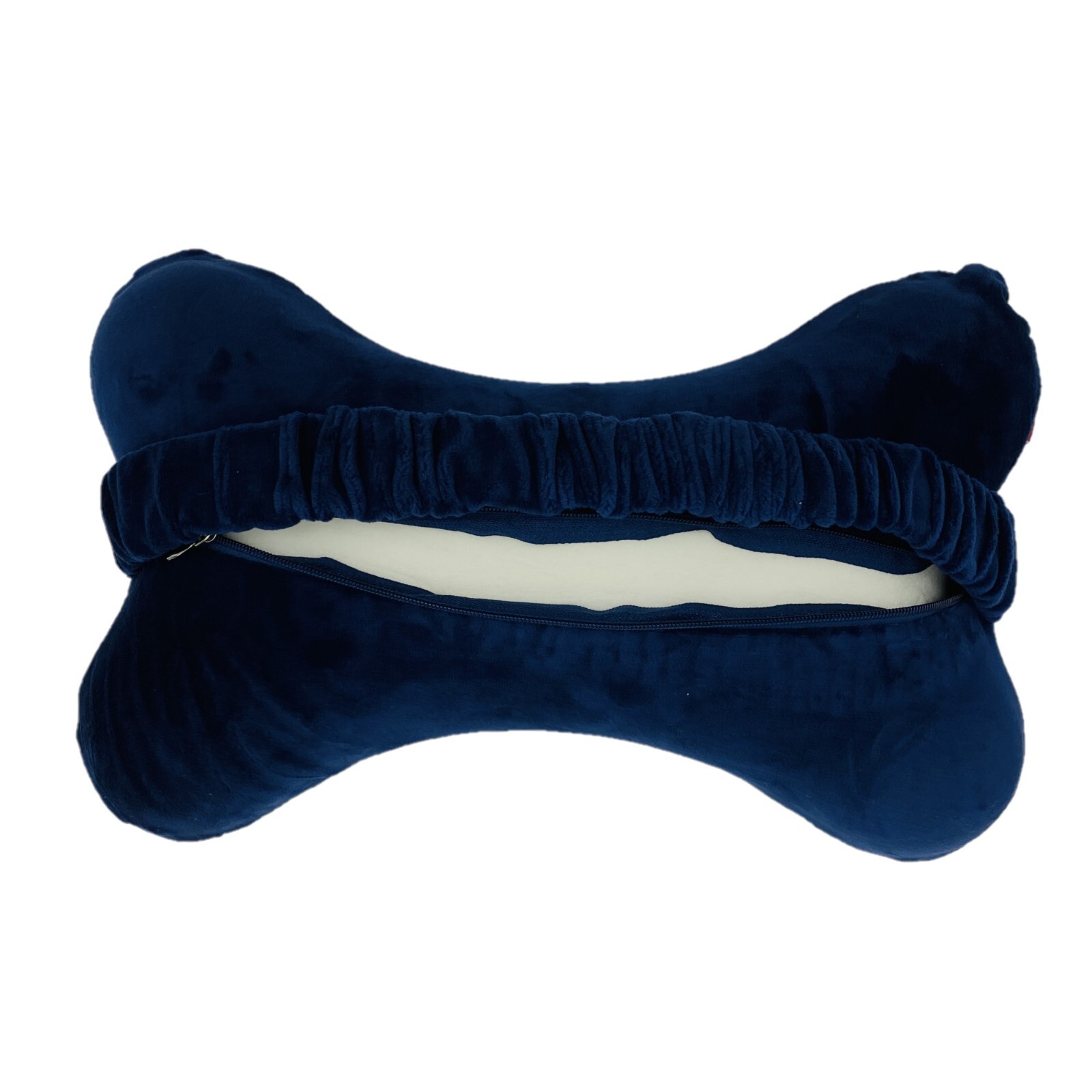 12x7.5x4 Bone Pillow Neck Head Rest Memory Foam Travel Trip Posture Support Navy