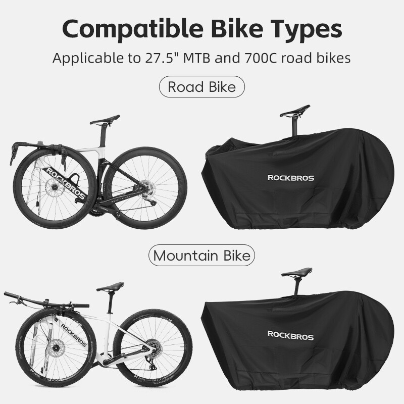 ROCKBROS 27.5"MTB/700C Road Bike Bag Waterproof Biycle Travel Carrying Case