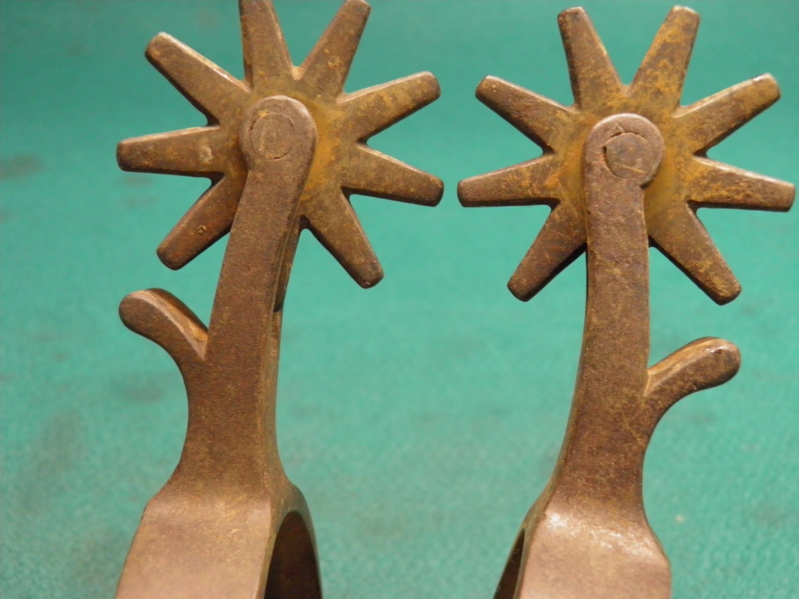 NICE OLD VINTAGE PAIR OF CROCKETT WESTERN COWBOY SPURS