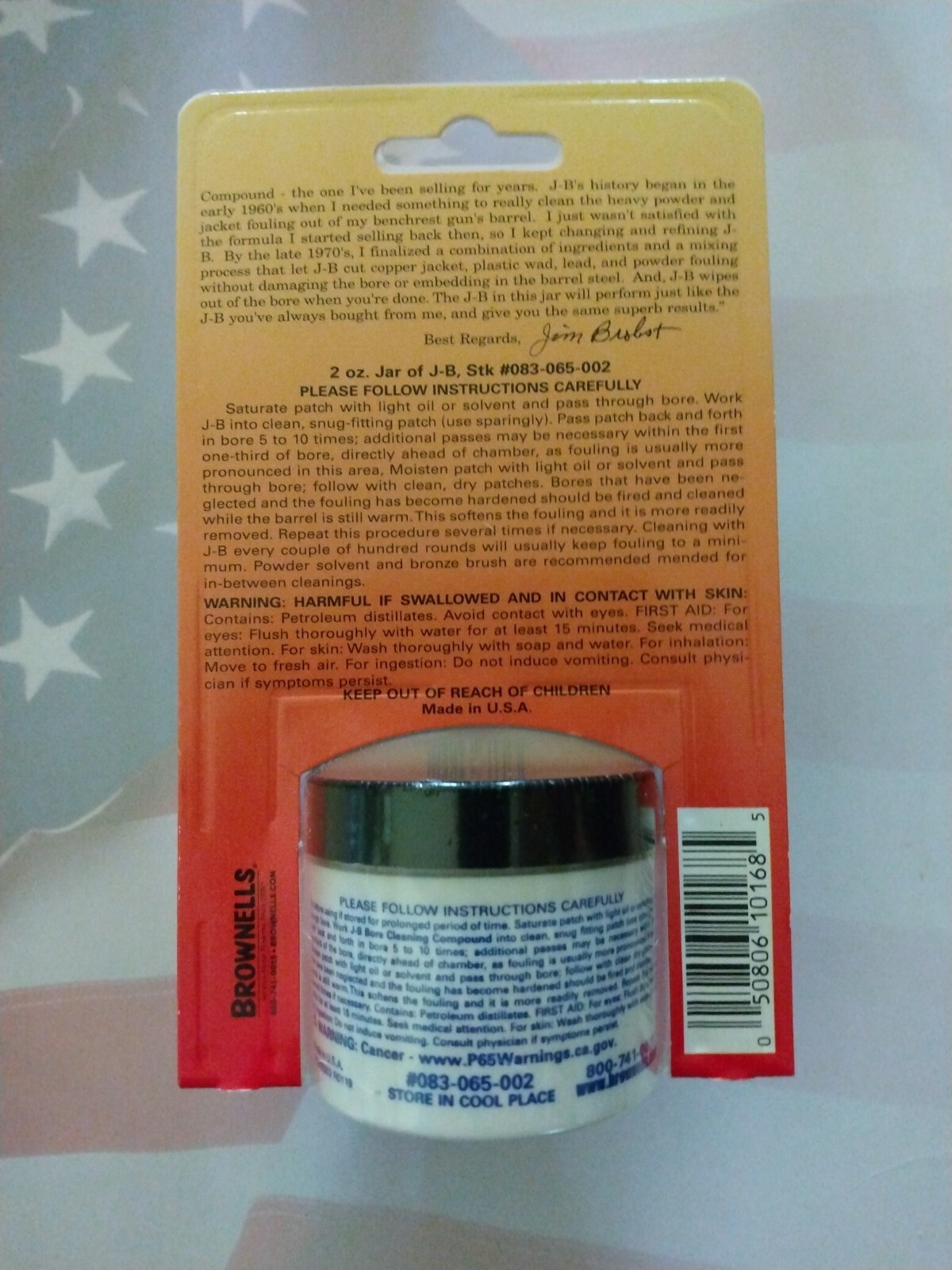 J-B Bore Cleaner Compound PROVEN by 60 Years of Use by Competitors and Hunters