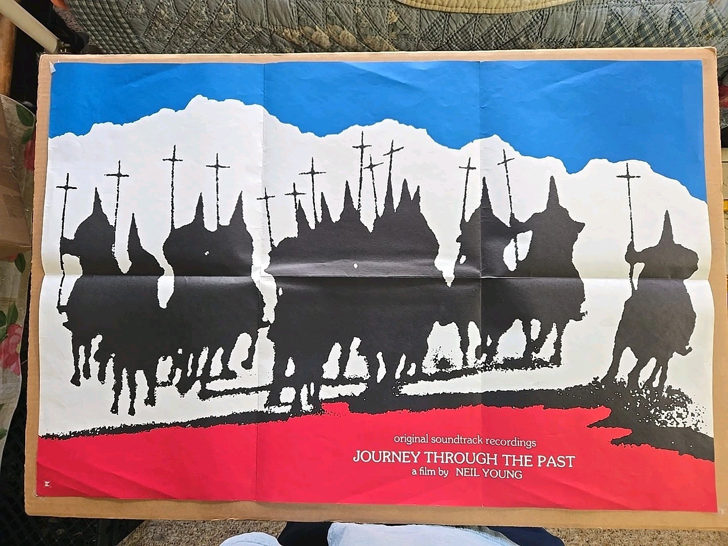 Neil Young Journey Through The Past Vintage Promo Poster 1972  - VG++