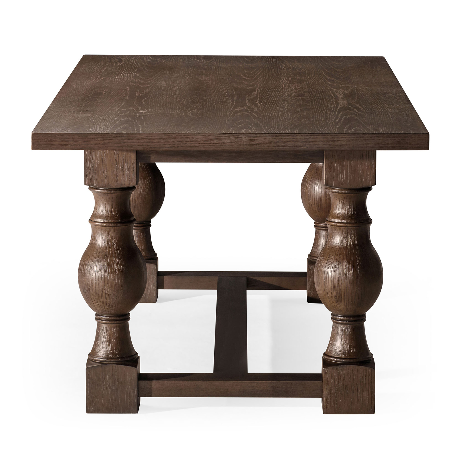 Maven Lane Leon Traditional Wooden Dining Table in Antiqued Brown Finish