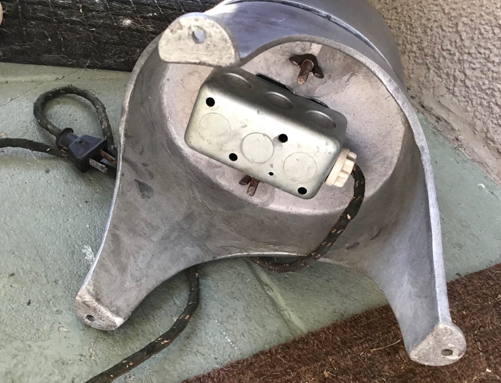 Antique heated hat block milliner's form cast aluminum / working