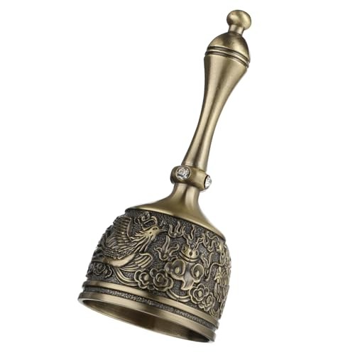Hand Bell Brass Dinner Call Bells Loud Service Ringing Bell Tibetan Handbells