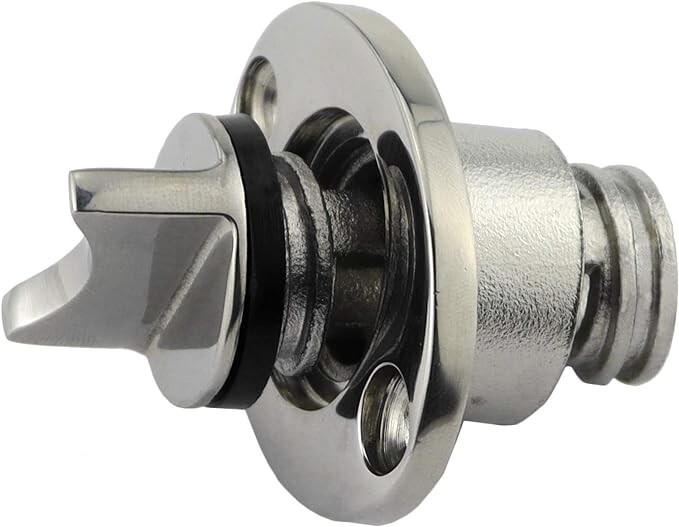 Oval 316 Stainless Steel Boat Garboard Drain Plug For 1" 25mm Hole WithO Ring