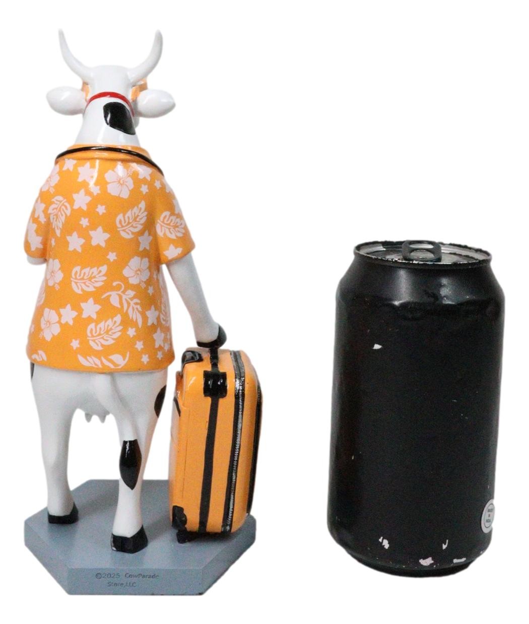 Cow Parade Mile High Traveler Vacation Cow With Luggage Collector's Figurine