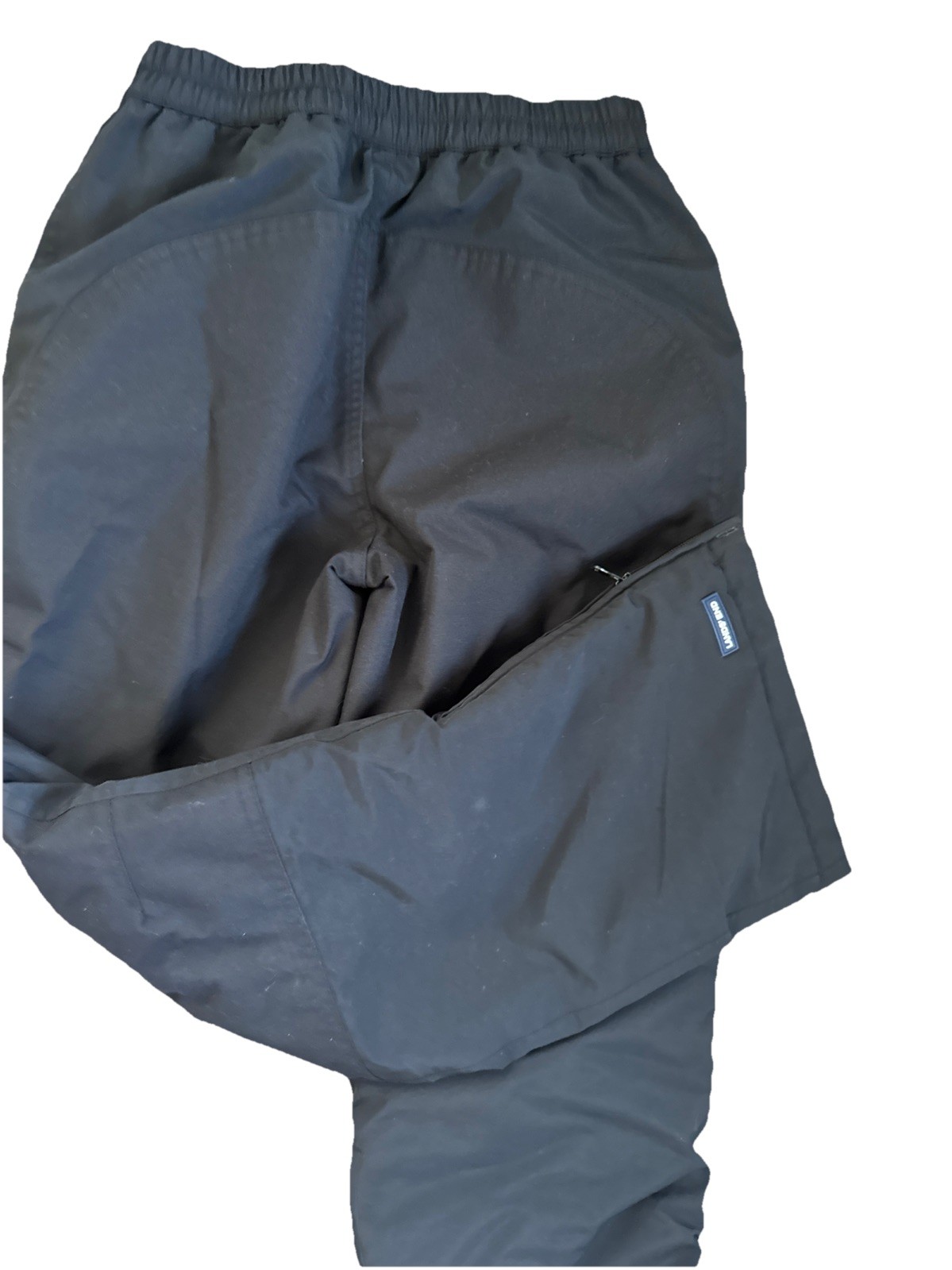 Lands End Snow Board pants Girls 12 black Fleece water proof lined Snow ski