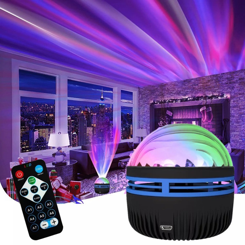 2 Pcs LED Northern Lights Projection Aurora Galaxy Projector Lamp Night Light US