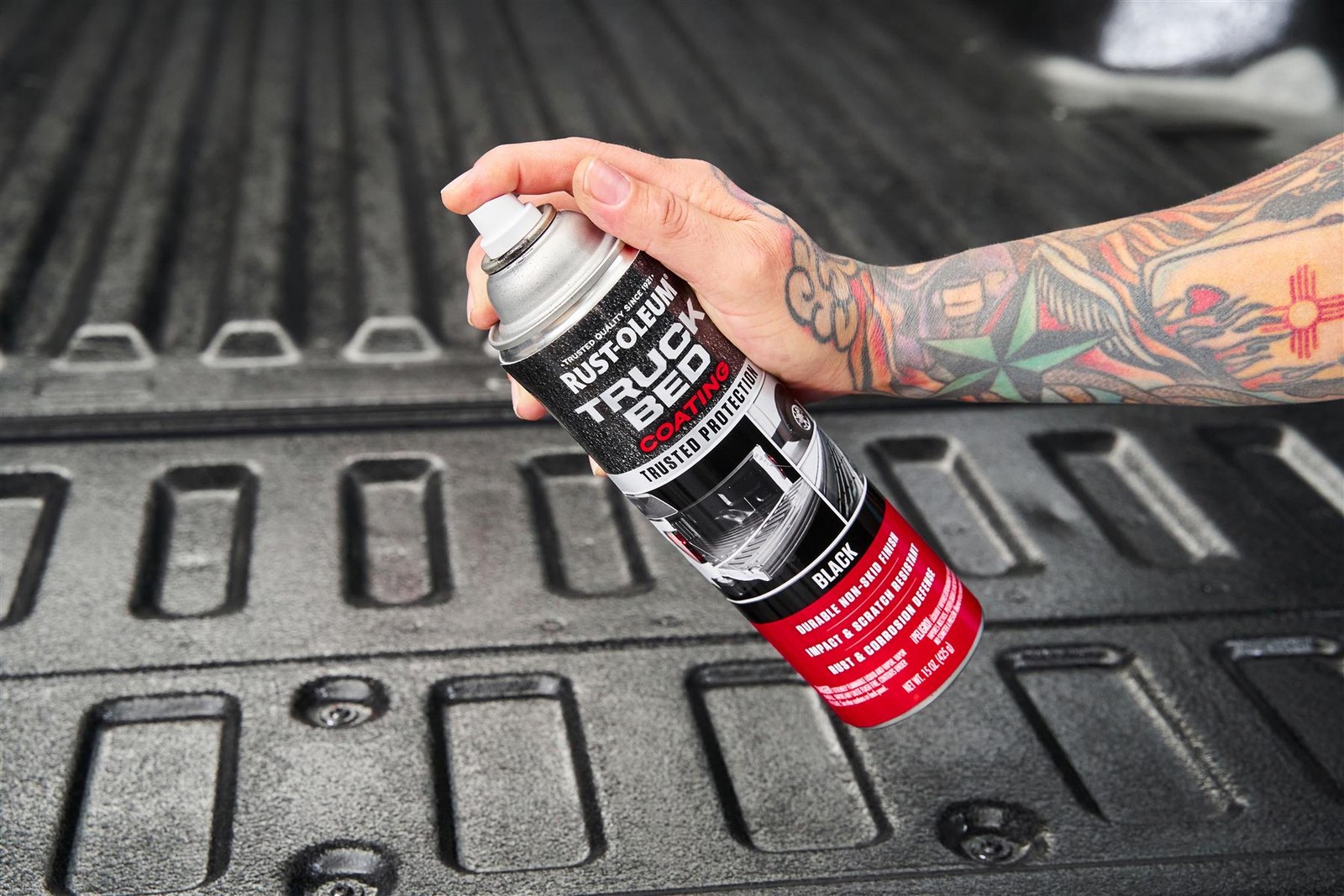 Rust-Oleum Automotive Truck Bed Coating, Black, 15 Oz Spray - 248914