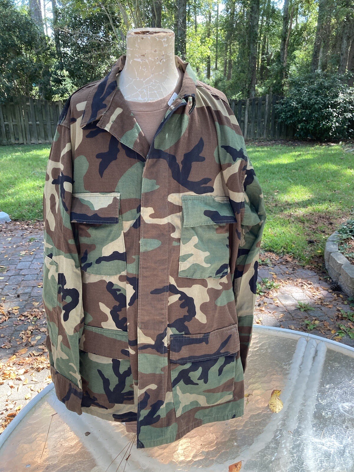US M81 Woodland BDU Shirt, Army Military Camo Uniform Medium Regular