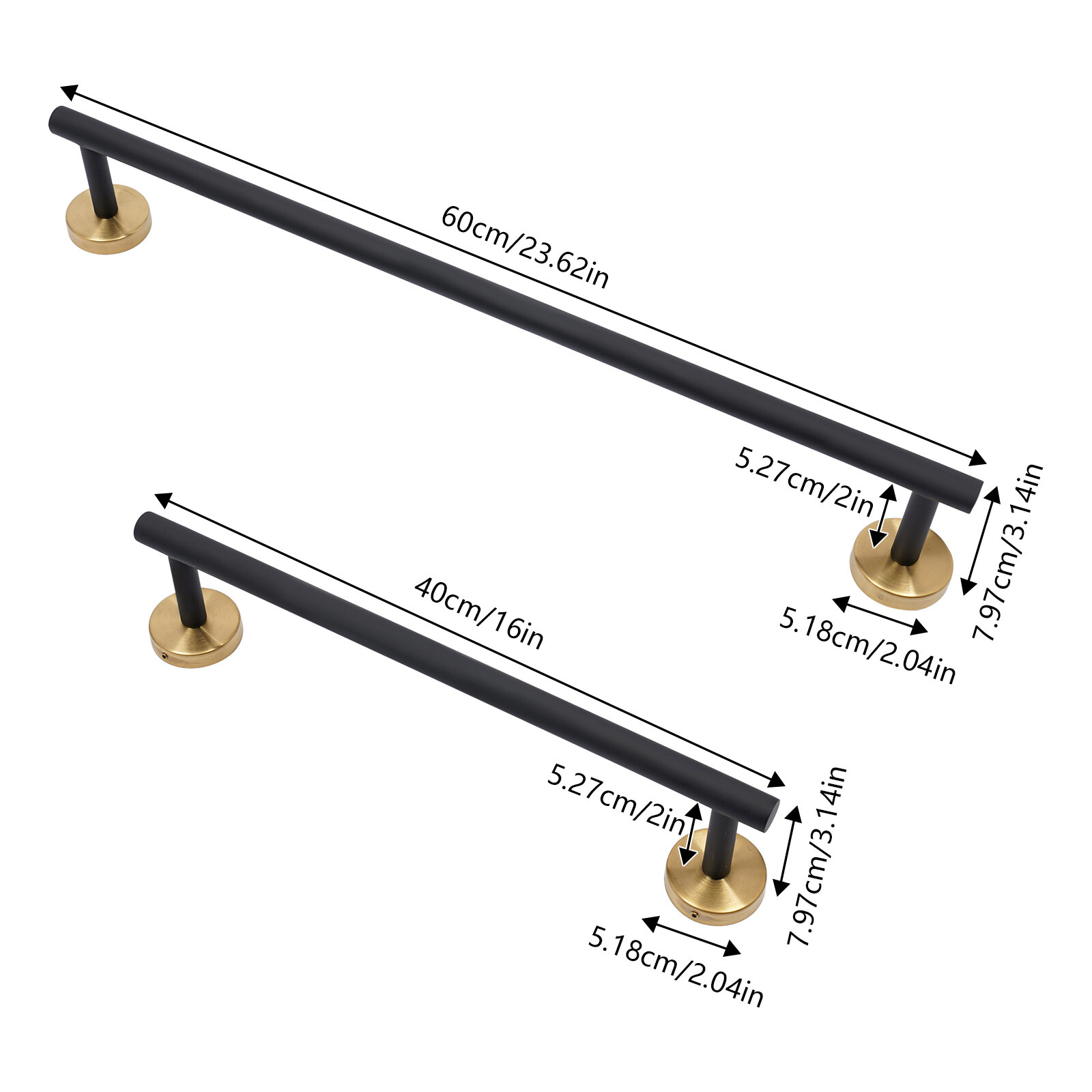 10 PCS Bathroom Hardware Set Stainless Steel Bathroom Accessory Set Towel Racks