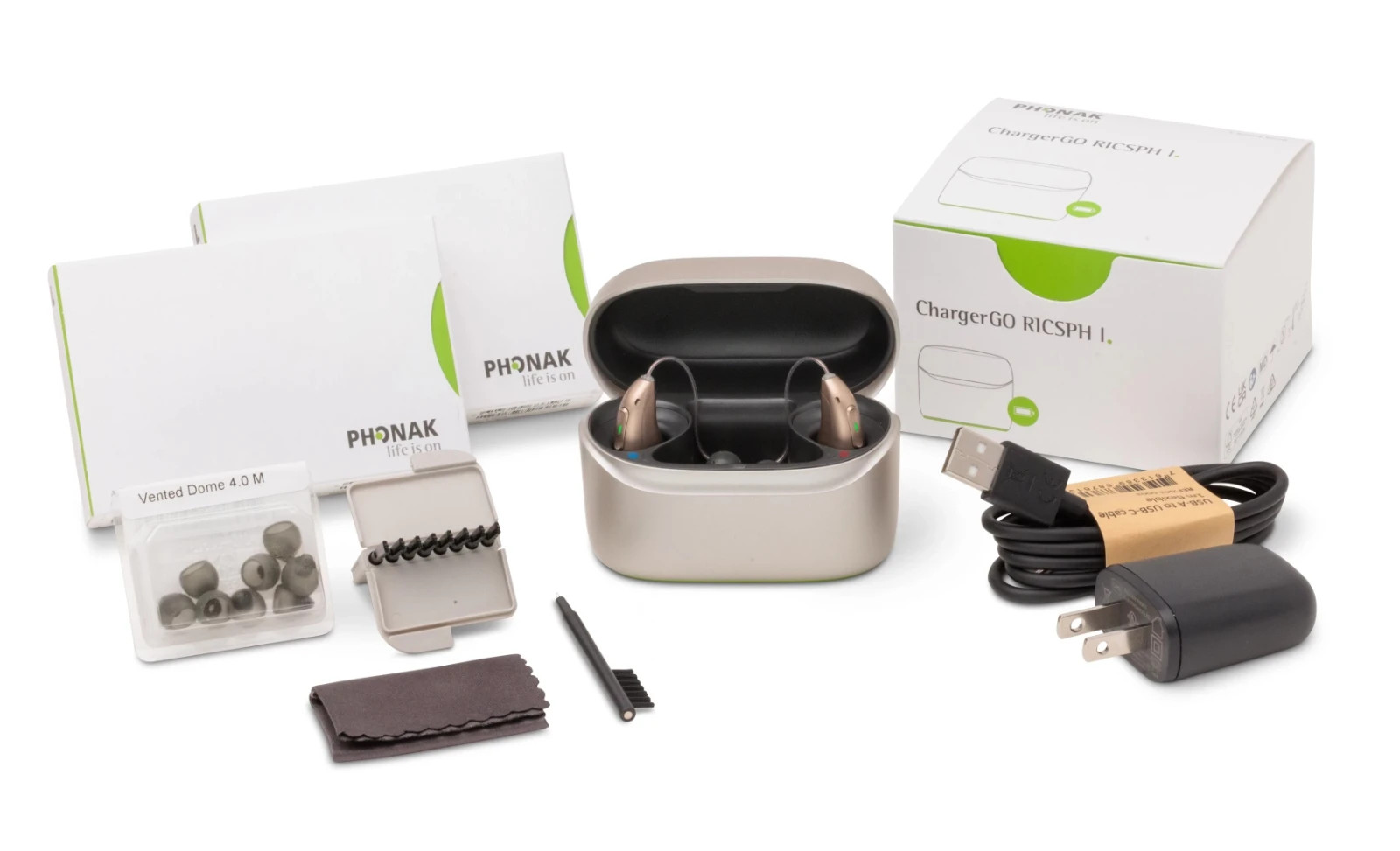 Phonak Audeo Sphere Ultra Infinio I90 PAIR Sandalwood + Free Charger-USA Seller
