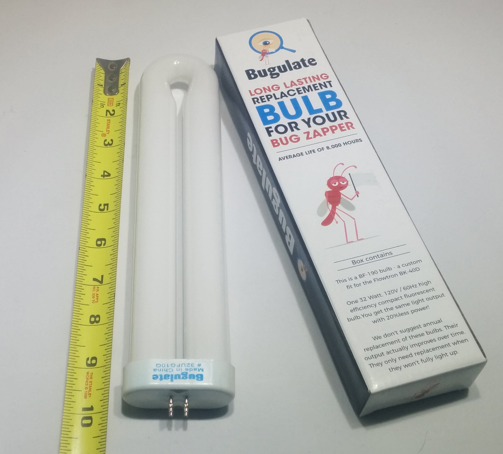 2 pack - Long Life Replacement bulbs for Flowtron Bug Zappers (black light)