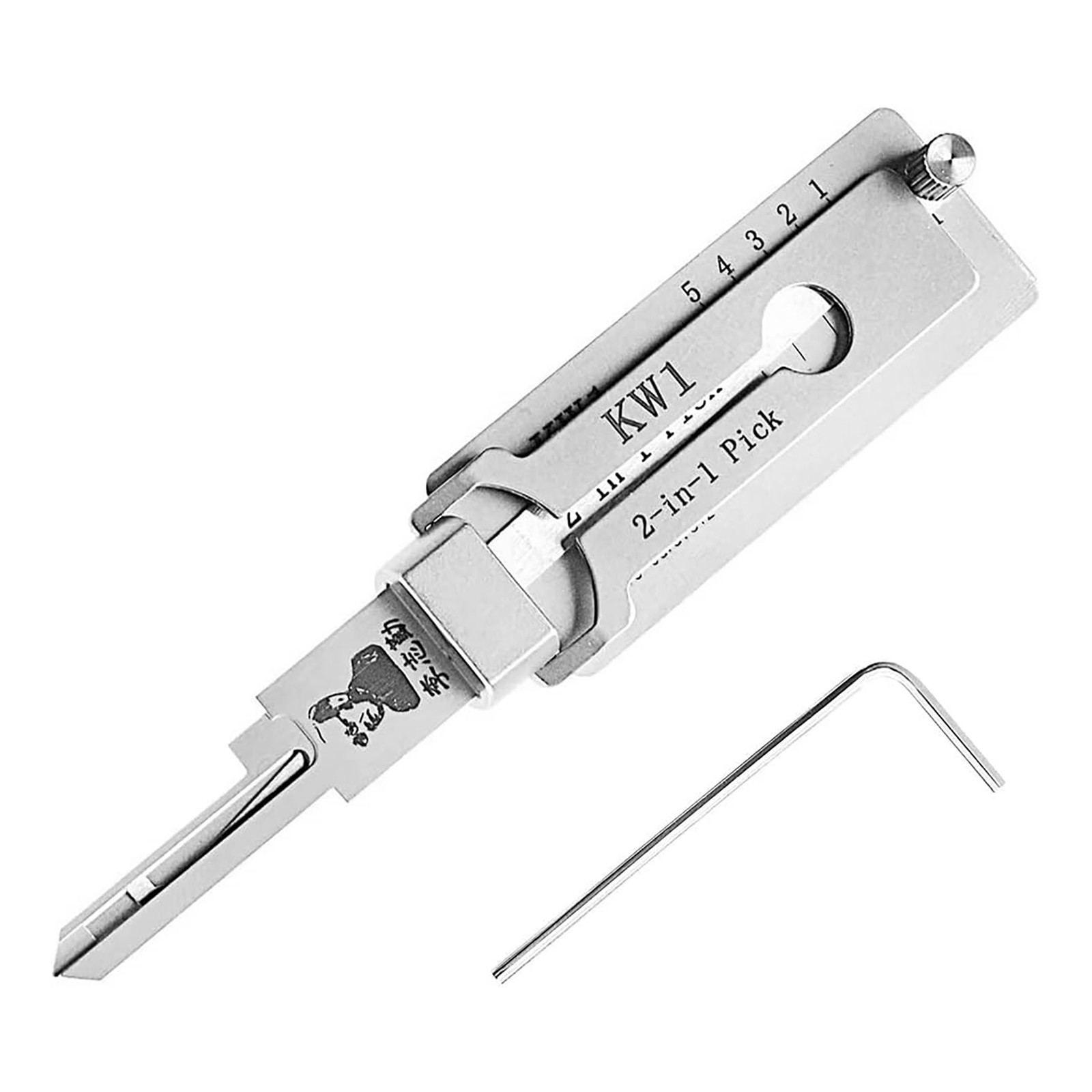 Precision-Hand-Grav-2in1-Pick-Tools 304-Stainless-Steel-Key-Decoder-Model-KW1