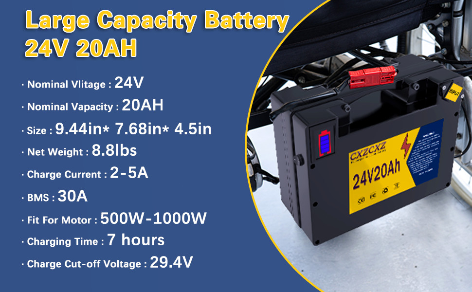 24V 12AH Lithium Battery for Electric Wheelchair,Better Than Lead-Acid Batteries