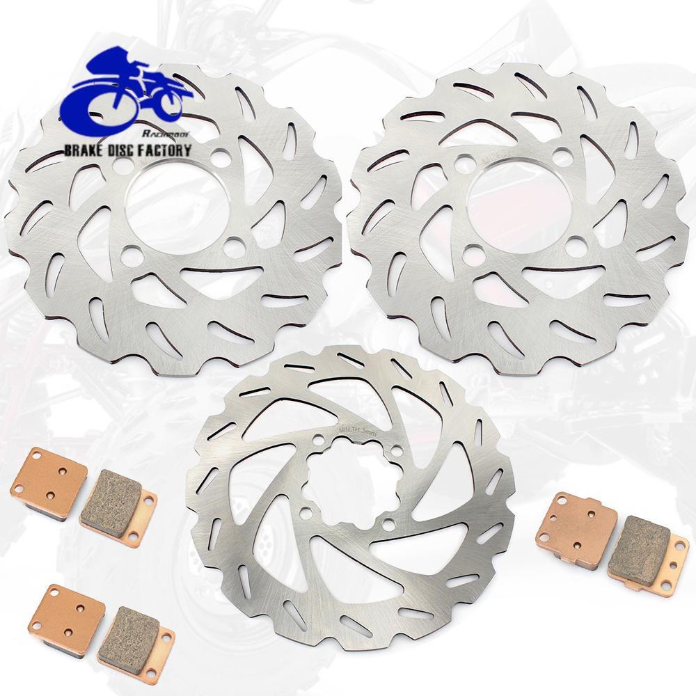 Front & Rear Brake Disc Rotors & Pads for Yamaha Banshee 350 YFZ 350 1990-2006