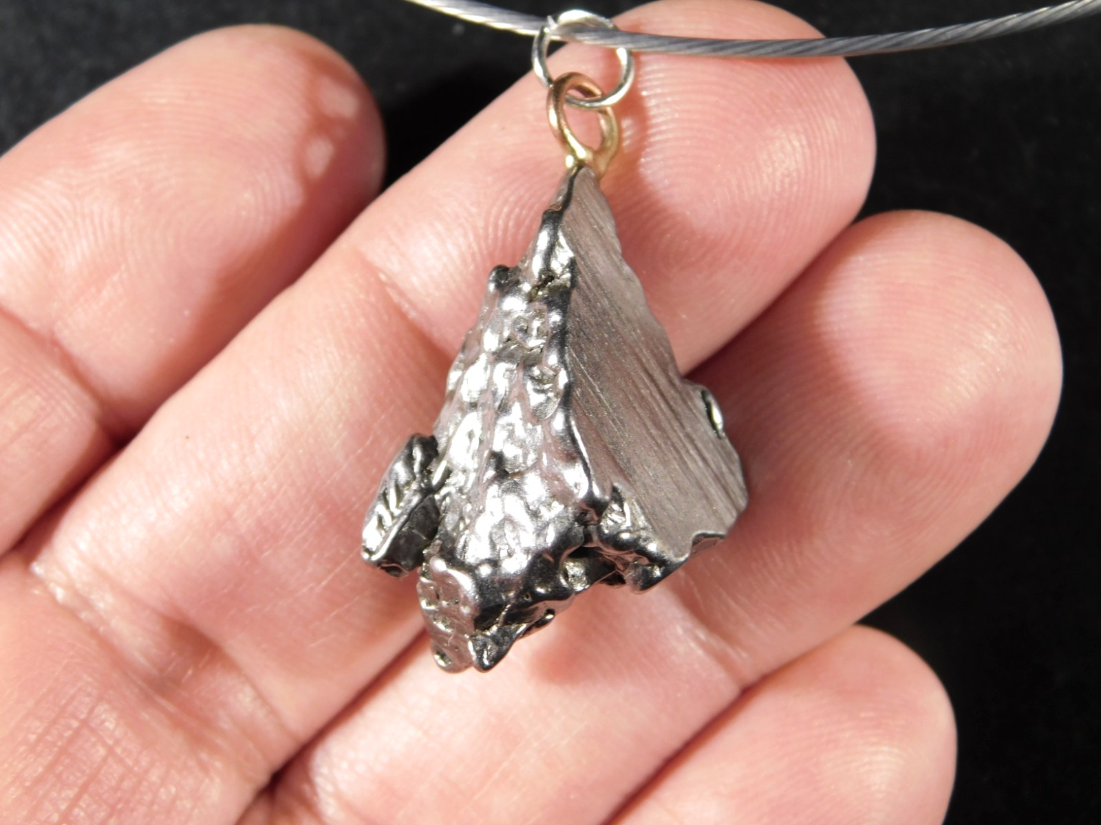 CAMPO Del Cielo METEORITE Pendant or Necklace...a Falling Star! Argentina 3.55
