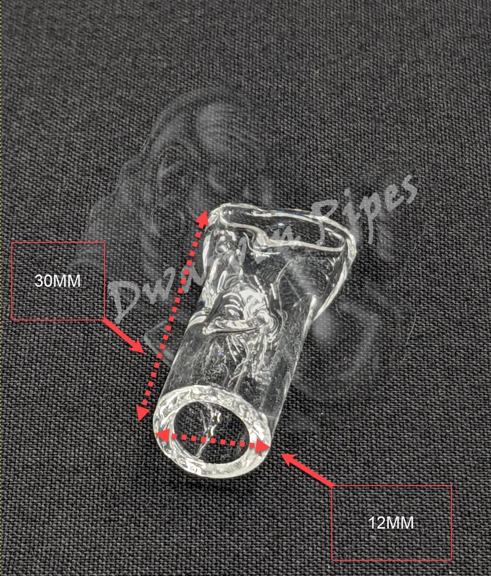 5 Pack Glass Filter Tips 4 Tobacco Smoking - Pinched Lip 12mm