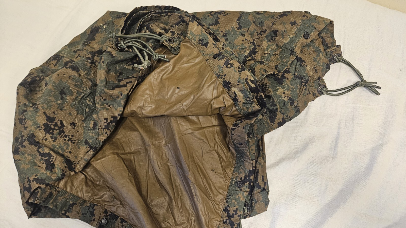 Tarp Military tarpaulin Shelter USMC MARPAT Woodland Camo Reversible USGI