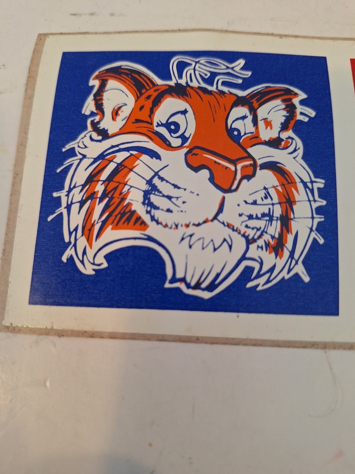 Original Esso Tiger Bumper Sticker Tippecanoe & Tiger Too