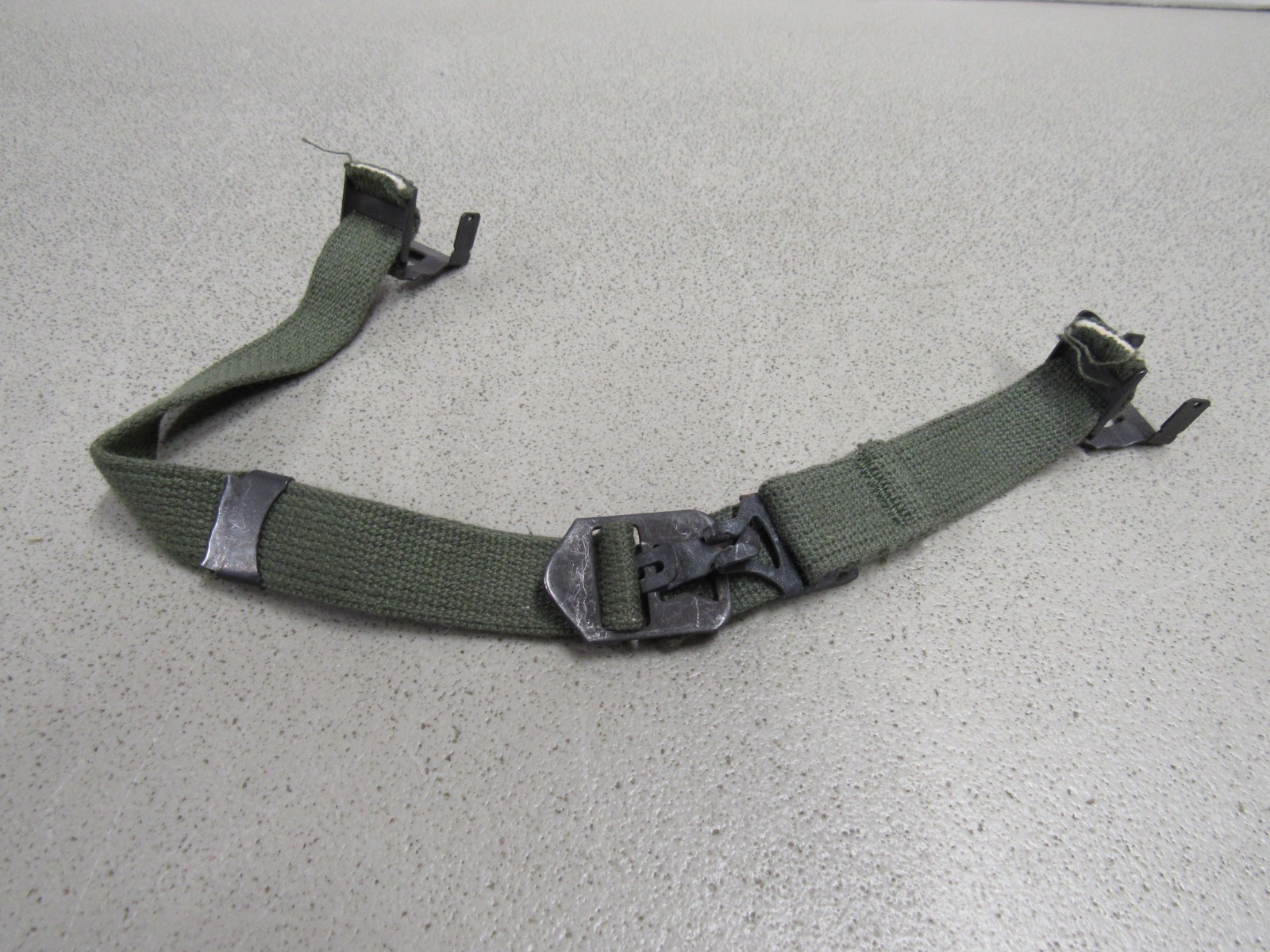 US Vietnam Era M1 Helmet Chinstrap Cotton Webbing OD Green Type 1 UnMarked RUST